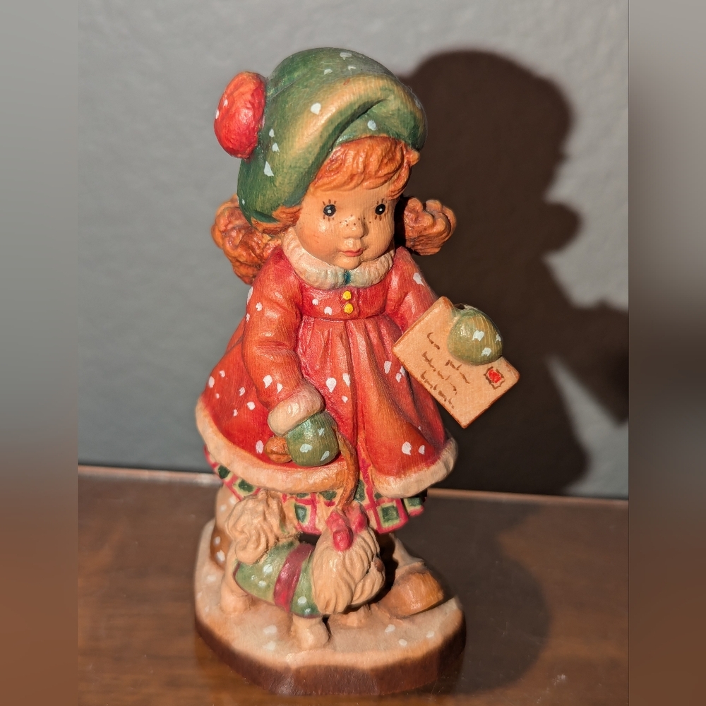 ANRI VALENTINE Sarah Kay "Christmas Delivery"  CHRISTMAS VTG 4" ITALY 661/4000